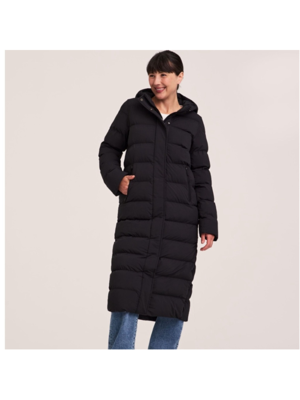 Denver Hayes Black Hyper-Dri Puffer Long Jacket